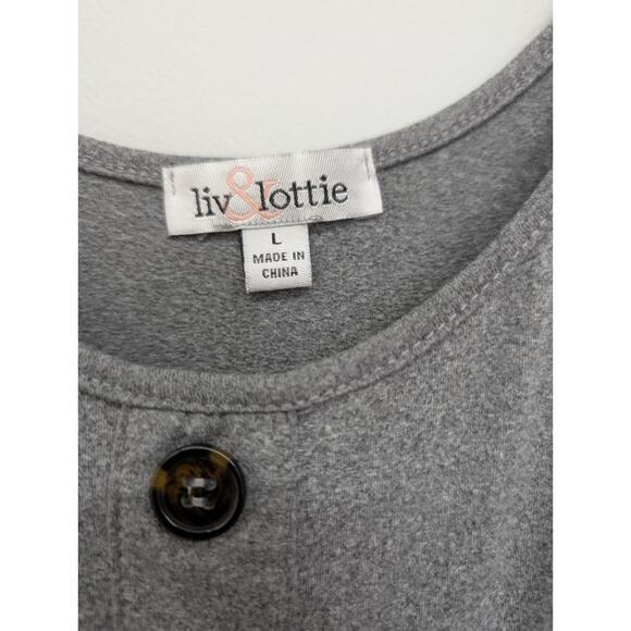 Liv & Lottie Gray Sleeveless Jogger Jumpsuit Size Large Cargo Pockets Stretchy - Picture 5 of 10